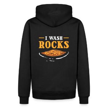 I Wash Rocks Gold Panning Gold Prospector - Männer Premium Bio Hoodie - Schwarz - Hinten - Nico (187cm)