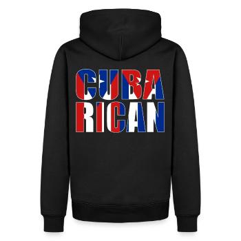 CubaRican Cuba Puerto Rico Cuban Puerto Rican - Männer Premium Bio Hoodie - Schwarz - Hinten - Nico (187cm)
