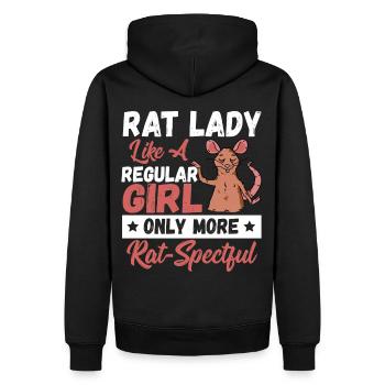 Rat Lady Like a Regular Girl Only More - Männer Premium Bio Hoodie - Schwarz - Hinten - Nico (187cm)