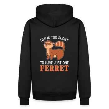 Life Is Too Short To Have Just One Ferret Pet - Männer Premium Bio Hoodie - Schwarz - Hinten - Nico (187cm)