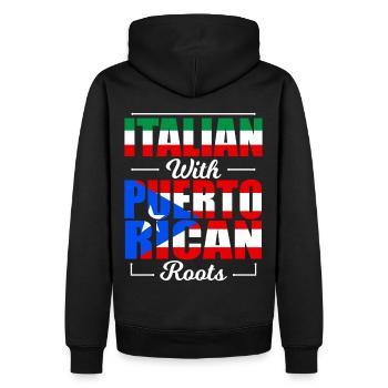 Italian With Puerto Rican Roots Puerto Rico Italy - Männer Premium Bio Hoodie - Schwarz - Hinten - Nico (187cm)