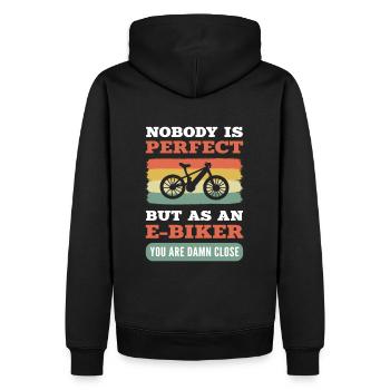 Noboby est parfait. Mais en tant que E-Biker, vous êtes foutu - Sweat à capuche Premium bio Homme - noir - Dos - Nico (187cm)
