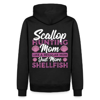 Scallop Hunting Mom Like A Regular Mom Just More - Männer Premium Bio Hoodie - Schwarz - Hinten - Nico (187cm)