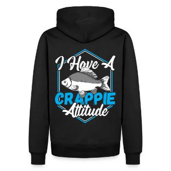 J’ai une attitude crappie Crappie Fishing Fish - Sweat à capuche Premium bio Homme - noir - Dos - Nico (187cm)