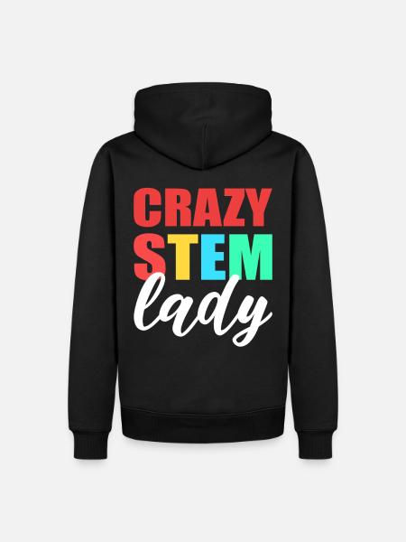 Crazy Stem Lady Steminist Science - Men’s Premium Organic Hoodie - black