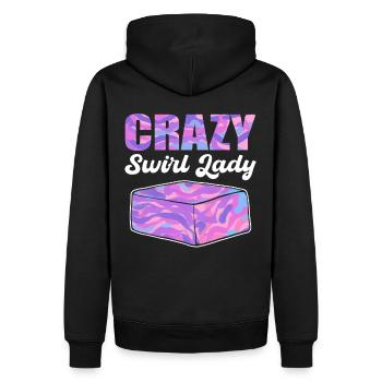 Crazy Swirl Lady Savon Fabrication Savon Cuisson - Sweat à capuche Premium bio Homme - noir - Dos - Nico (187cm)