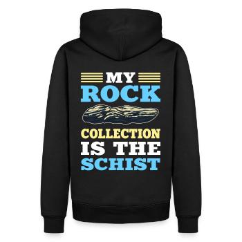 Ma collection de roches est le minéral de schiste - Sweat à capuche Premium bio Homme - noir - Dos - Nico (187cm)