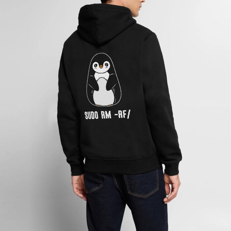 sudo rm rf / Programmeur informatique Linux Sweat à capuche Premium bio Homme