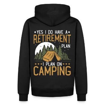 Yes I Do Have A Retirement Plan Camping Retired - Men’s Premium Organic Hoodie - black - Back - Nico (187cm)
