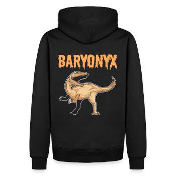 Baryonyx Dino Dino Dinosaurier Fossil Saurier Palä - Männer Premium Bio Hoodie - Schwarz - Hinten - Nico (187cm)