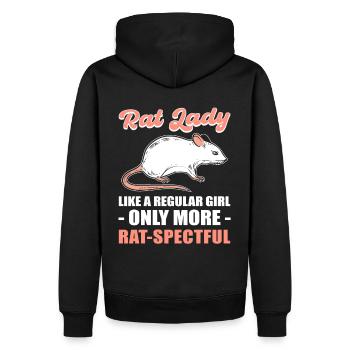 Rat Lady Comme une fille ordinaire seulement plus - Sweat à capuche Premium bio Homme - noir - Dos - Nico (187cm)