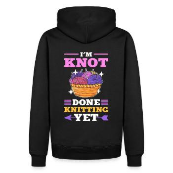 J’ai noué avec le tricot et le tricot - Sweat à capuche Premium bio Homme - noir - Dos - Nico (187cm)