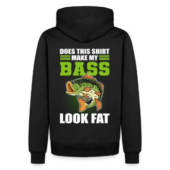 Does This Shirt Make My Bass Look Fat Fish Bass - Männer Premium Bio Hoodie - Schwarz - Hinten - Nico (187cm)