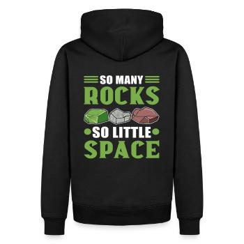 So Many Rocks So Little Space Mineral Collecting - Männer Premium Bio Hoodie - Schwarz - Hinten - Nico (187cm)