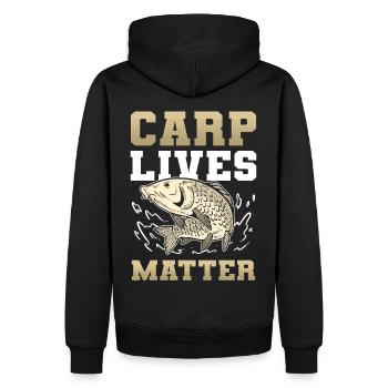 Carp Lives Matter Carp Fishing Fish Hunting - Männer Premium Bio Hoodie - Schwarz - Hinten - Nico (187cm)