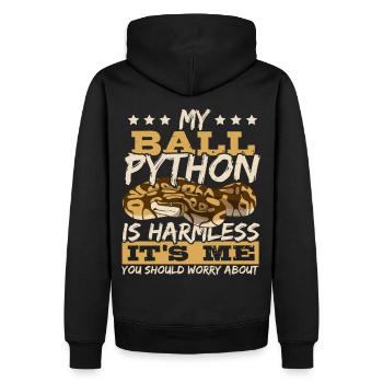 Mon python est un serpent exotique de reptile inoffensif - Sweat à capuche Premium bio Homme - noir - Dos - Nico (187cm)