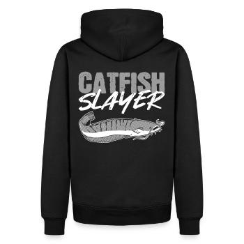 Catfish Slayer Catfish Fishing Fish Hunting - Männer Premium Bio Hoodie - Schwarz - Hinten - Nico (187cm)