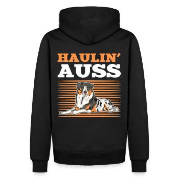 Australischer Schäferhund Berger australien Auss - Sweat à capuche Premium bio Homme - noir - Dos - Nico (187cm)