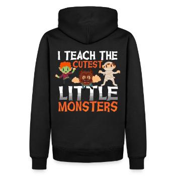 I Teach the Cutest Little Monsters Halloween - Männer Premium Bio Hoodie - Schwarz - Hinten - Nico (187cm)