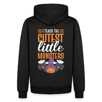 I Teach the Cutest Little Monsters Halloween - Männer Premium Bio Hoodie - Schwarz - Hinten - Nico (187cm)