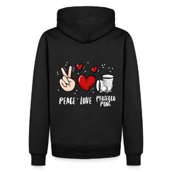 Prosecco Pong Drinking Game - Men’s Premium Organic Hoodie - black - Back - Nico (187cm)