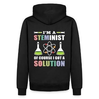 I'm A Steminis Of Course I Got A Solution - Men’s Premium Organic Hoodie - black - Back - Nico (187cm)