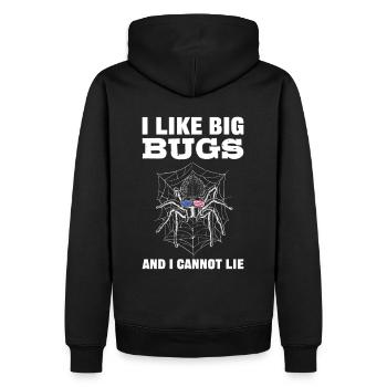 J’aime les gros insectes et je ne peux pas mentir Tarentule - Sweat à capuche Premium bio Homme - noir - Dos - Nico (187cm)