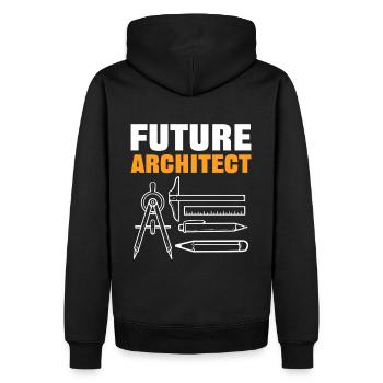 Architecte Architecture Architecture Etudiant Ingenieu - Sweat à capuche Premium bio Homme - noir - Dos - Nico (187cm)