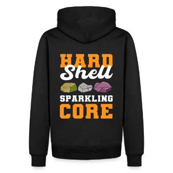 Hard Shell Sparkling Core Mineral Collecting - Männer Premium Bio Hoodie - Schwarz - Hinten - Nico (187cm)