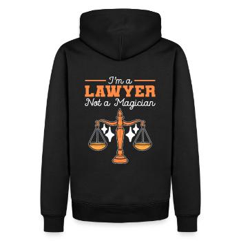 I’m a Lawyer Not a Magician Law Student Attorney - Men’s Premium Organic Hoodie - black - Back - Nico (187cm)