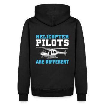 Helicopter Pilots Are Different - Männer Premium Bio Hoodie - Schwarz - Hinten - Nico (187cm)