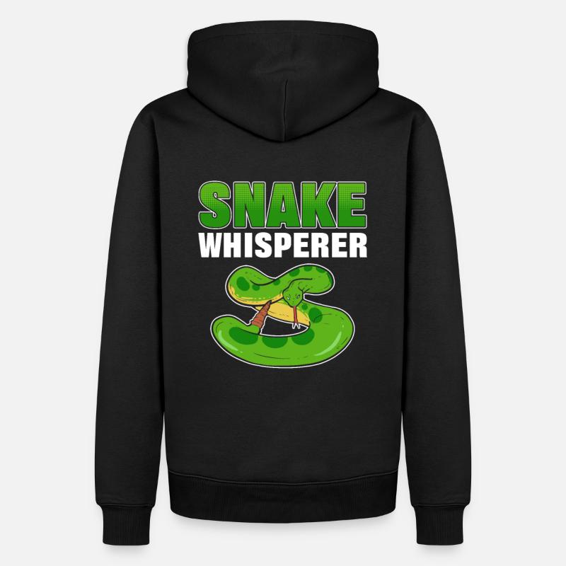 Snake Whisperer Snake Propriétaire - Sweat à capuche Premium bio Homme - noir