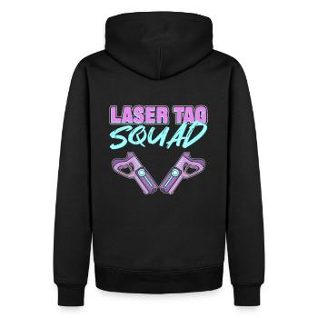 Laser Tag Squad - Sweat à capuche Premium bio Homme - noir - Dos - Nico (187cm)