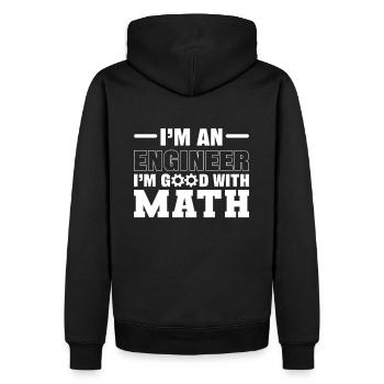 I’m an Engineer Good At Math - Men’s Premium Organic Hoodie - black - Back - Nico (187cm)