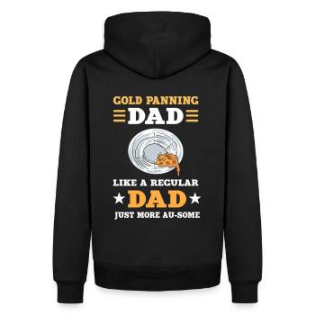 Gold Panning Dad Like A Regular Dad Gold Panning - Männer Premium Bio Hoodie - Schwarz - Hinten - Nico (187cm)