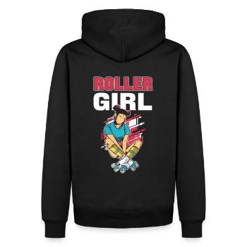 Roller Girl Roller Skating Skater Rollerblades - Männer Premium Bio Hoodie - Schwarz - Hinten - Nico (187cm)
