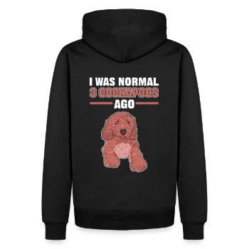 I Was Normal 2 Cockapoos Ago Cockapoo Dog Owner - Männer Premium Bio Hoodie - Schwarz - Hinten - Nico (187cm)