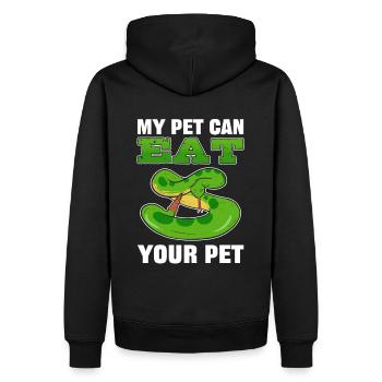 Mon animal peut manger votre animal de compagnie Reptile Propriétaire Snake - Sweat à capuche Premium bio Homme - noir - Dos - Nico (187cm)