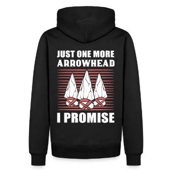 Pfeilspitzenjagd Pfeilspitzen-Jagd Pfeilspitzen-Sa - Männer Premium Bio Hoodie - Schwarz - Hinten - Nico (187cm)