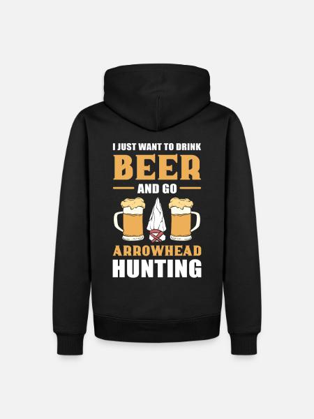 Pfeilspitzenjagd Pfeilspitzen-Jagd Pfeilspitzen-Sa - Männer Premium Bio Hoodie - Schwarz