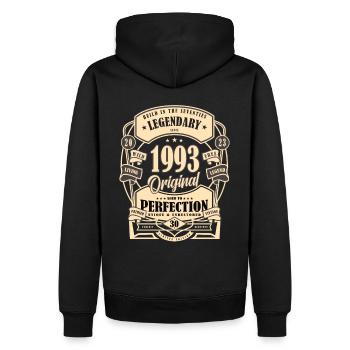 Cadeau du 30e anniversaire Mythe Légende Original - Sweat à capuche Premium bio Homme - noir - Dos - Nico (187cm)