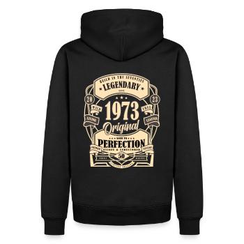 Cadeau du 50e anniversaire Mythe Légende Original - Sweat à capuche Premium bio Homme - noir - Dos - Nico (187cm)