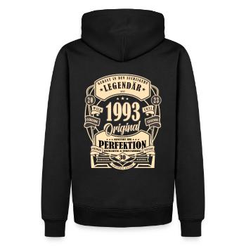 Cadeau du 30e anniversaire Mythe Légende Original - Sweat à capuche Premium bio Homme - noir - Dos - Nico (187cm)