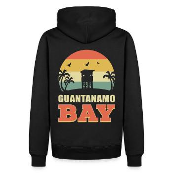 Guantanamo Bay Guantanamo Bay Gtmo Gitmo Nsgb Ma - Sweat à capuche Premium bio Homme - noir - Dos - Nico (187cm)
