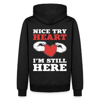 Chirurgien cardiaque Chirurgien cardiaque Chirurgie cardiaque Step Maker - Sweat à capuche Premium bio Homme - noir - Dos - Nico (187cm)