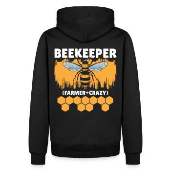 Apiculteur Apiculture Abeille Bien-être animal Abeille Chuchoteur - Sweat à capuche Premium bio Homme - noir - Dos - Nico (187cm)