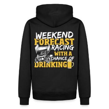 Dirt Track Race Dirt Track Race Track-D - Sweat à capuche Premium bio Homme - noir - Dos - Nico (187cm)