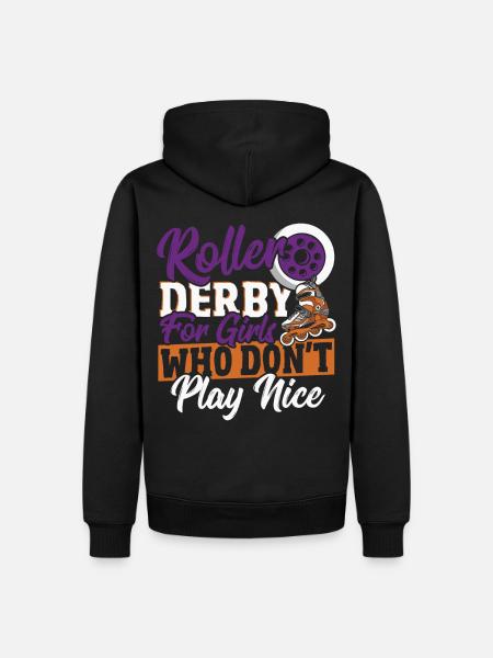 Rollschuhlaufen Roller-Derby Rollschuhlaufen Rolle - Männer Premium Bio Hoodie - Schwarz