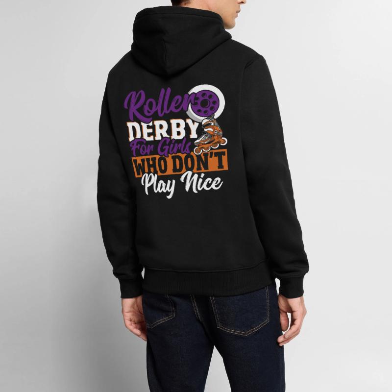 Roller Skating Roller Derby Roller Skating Roller Roller Sweat à capuche Premium bio Homme