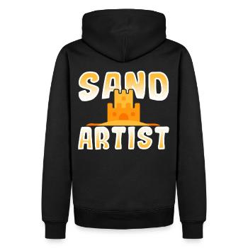 Sand Künstler Sandburg Sandskulptur Sandmalerei Sa - Männer Premium Bio Hoodie - Schwarz - Hinten - Nico (187cm)